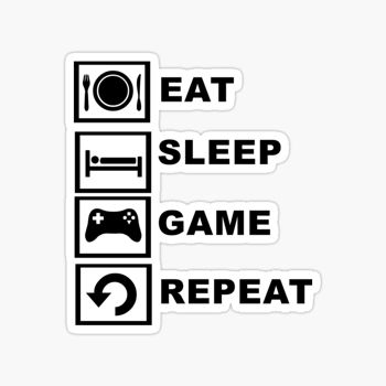 Eat Sleap Game Repeat sticker