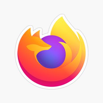Firefox new icon sticker