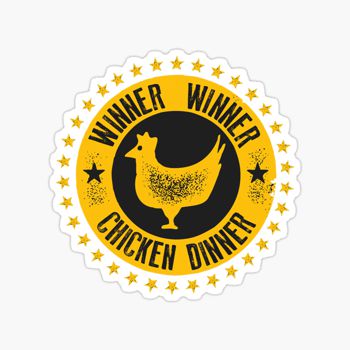 PUBG Winner Winner Chicken Dinner sticker