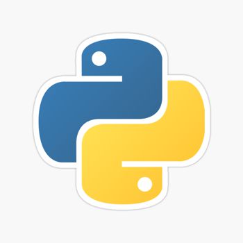 Python programming language logo sticker