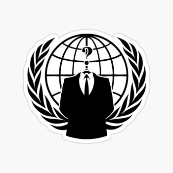 Anonymous hackers logo sticker