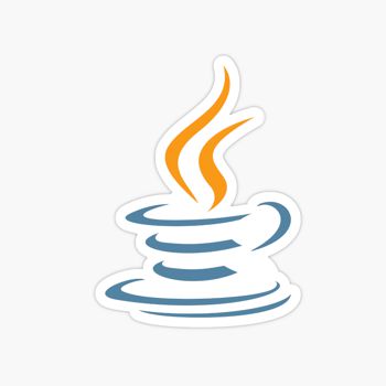 Java programming language coffee cup icon sticker