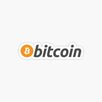 Bitcoin logo sticker
