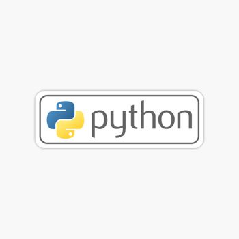 Python programming language logo sticker