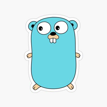 Golang Gopher mascot sticker