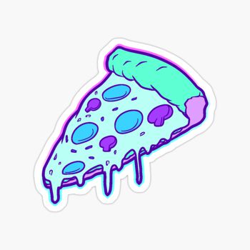 Neon Pizza sticker