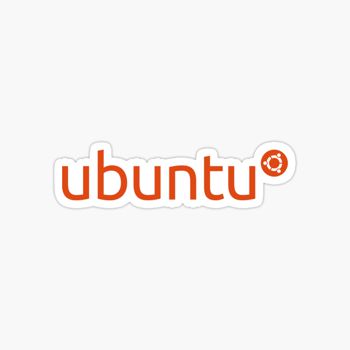 Ubuntu orange logo sticker