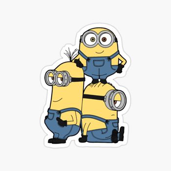 Minions Bob, Kevin and Stuart sticker