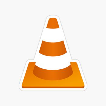VLC media player cone logo sticker