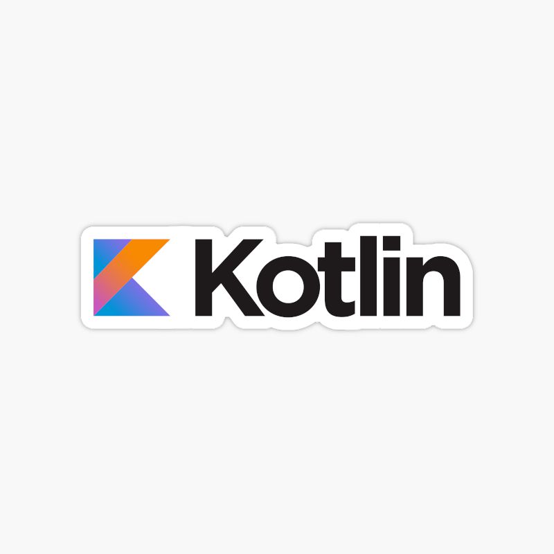 Kotlin programming language logo sticker