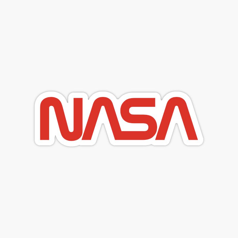 NASA Worm logo sticker