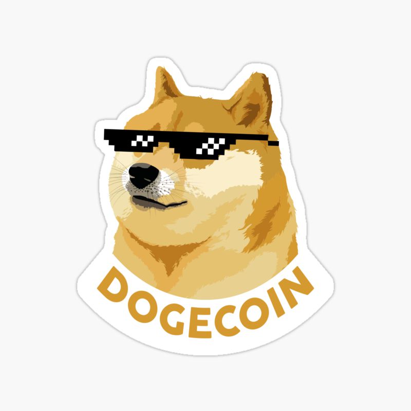 Dogecoin sticker