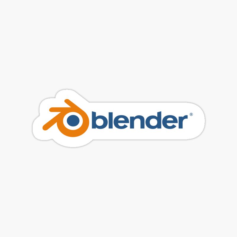 Blender logo sticker