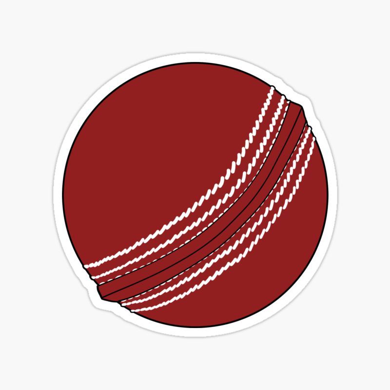 Cricket ball sticker
