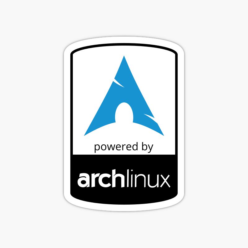 Powered By Arch Linux sticker