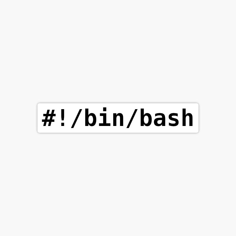 Bash Shebang sticker