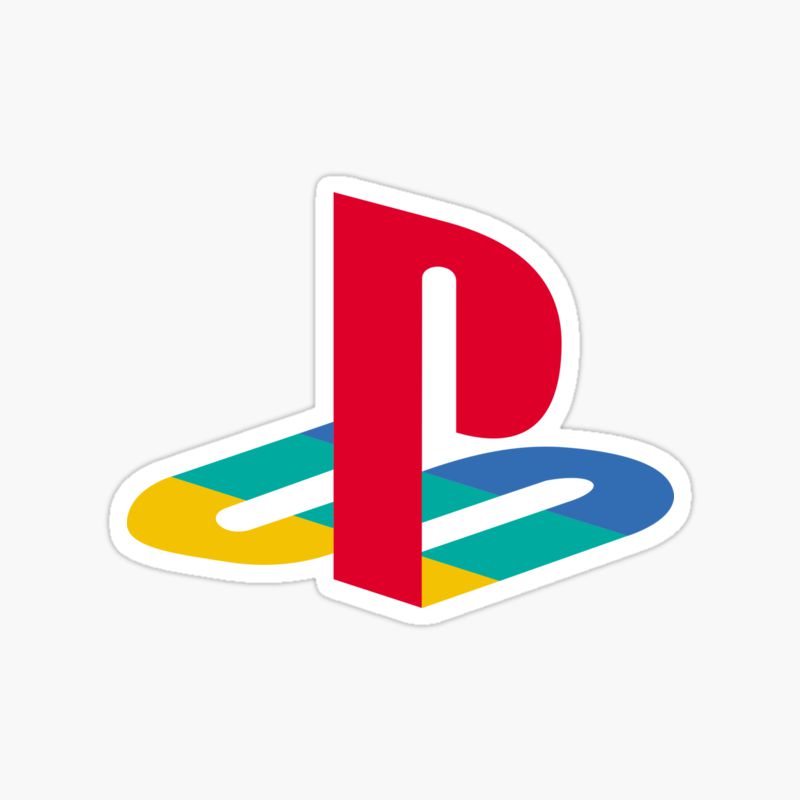 PlayStation retro sticker