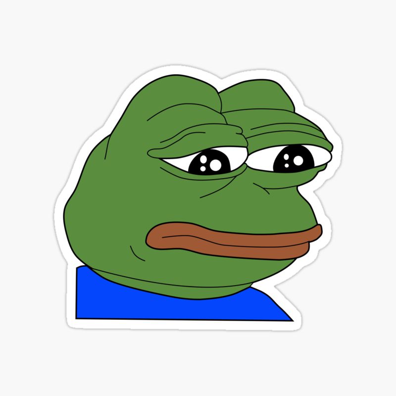 Pepe Frog Feels Bad Man sticker