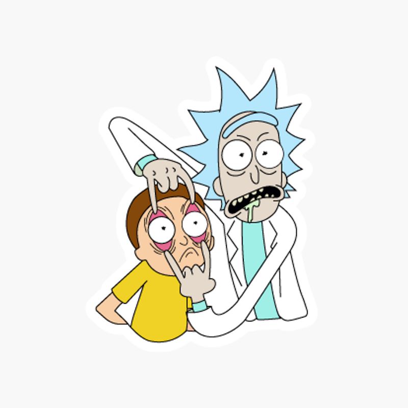 Open your eyes Morty sticker