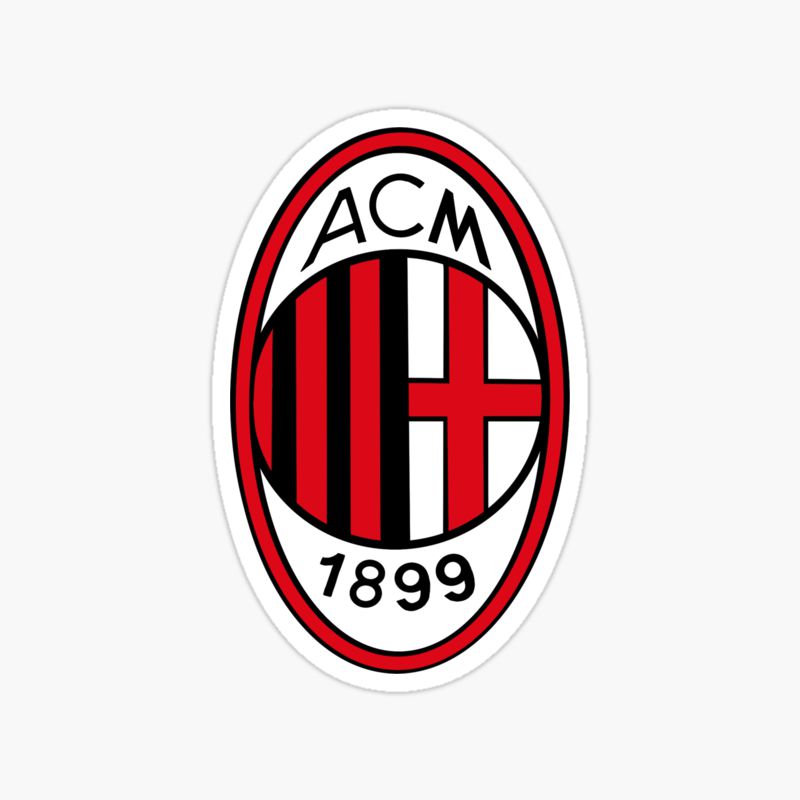 Buy AC Milan football club sticker Online at Best Prices in India ...