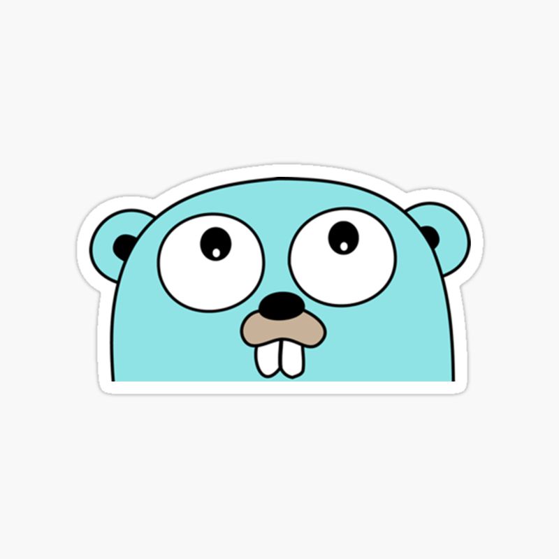 Golang Gopher mascot sticker