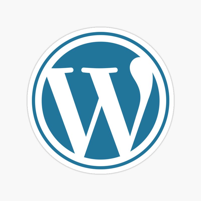 Wordpress logo (blue) sticker