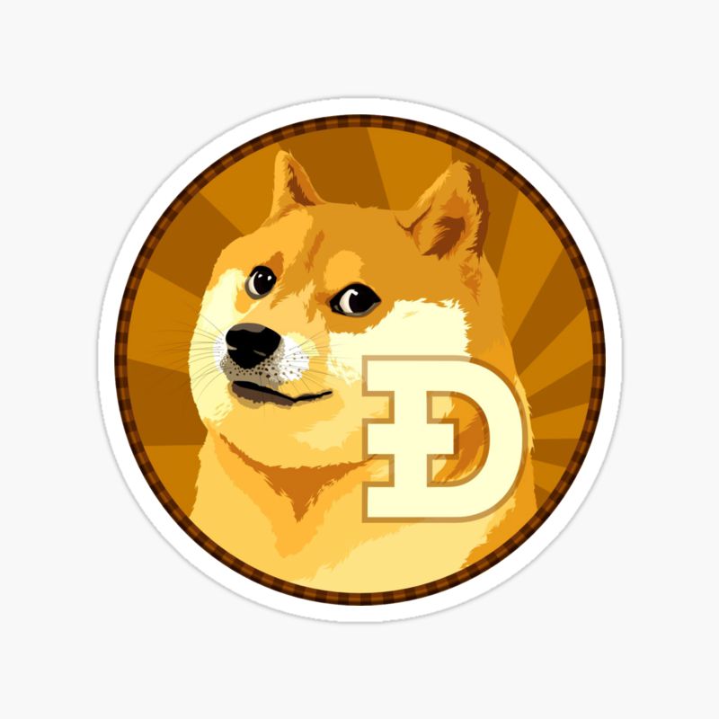 Dogecoin classic icon sticker
