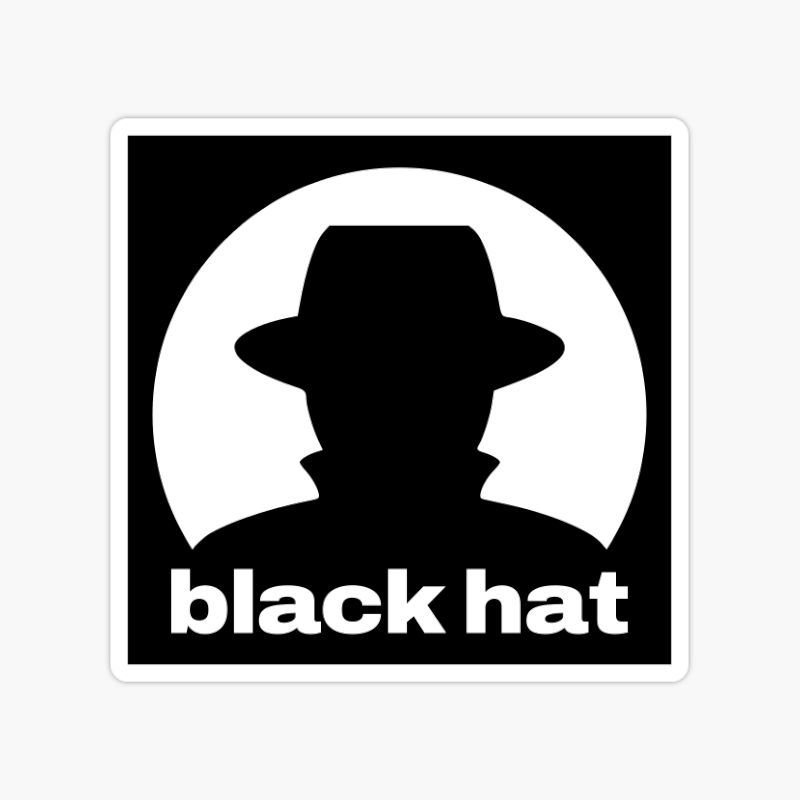 Black Hat hacker sticker