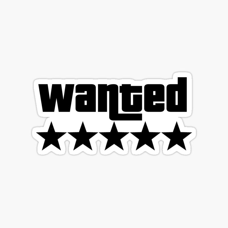 GTA Wanted sticker