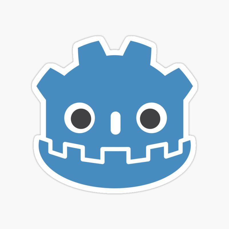 Godot game engine icon sticker