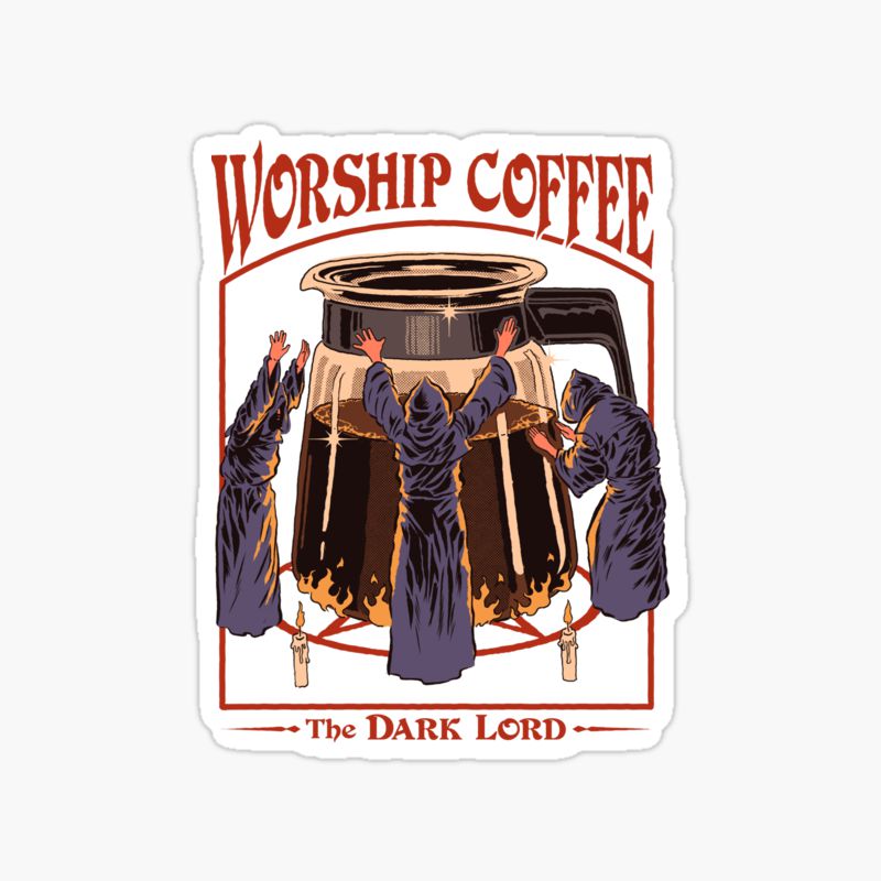 Worship Coffee sticker