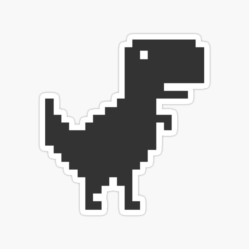 Chrome Error Dinosaur sticker