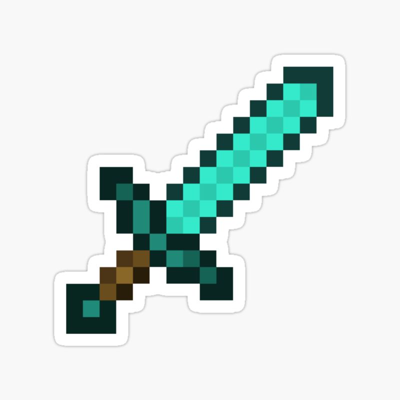 Minecraft Diamond Sword sticker