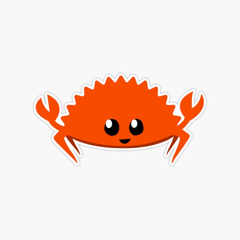 Ferris The Crab Rust lang mascot sticker