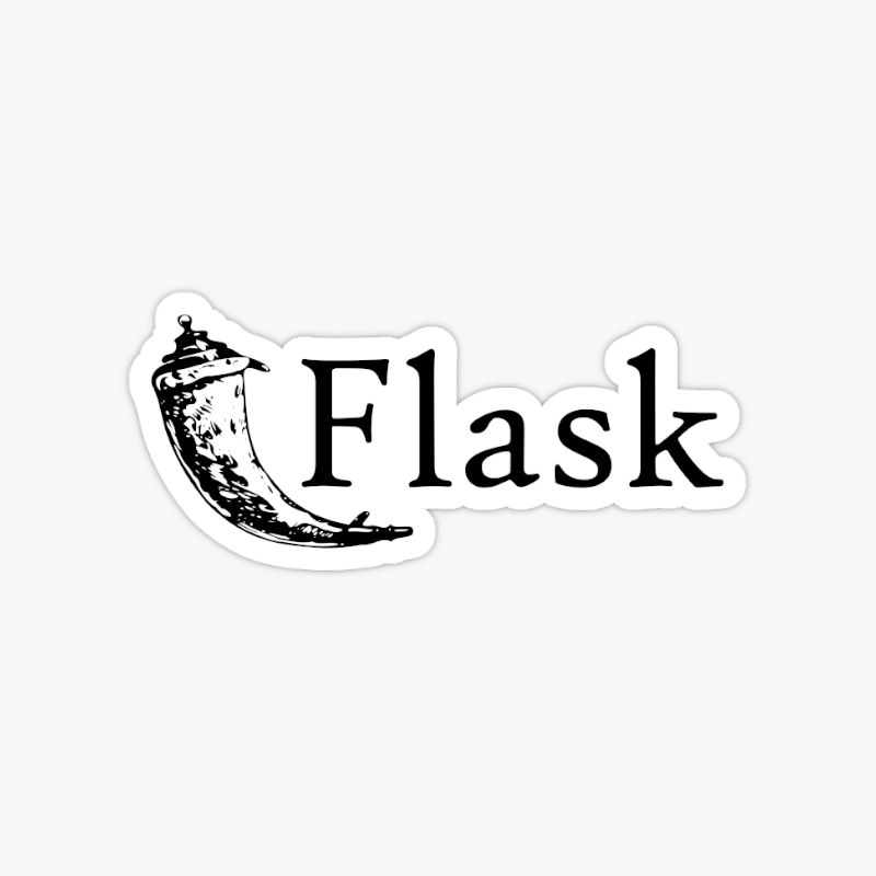 Flask web framework logo sticker