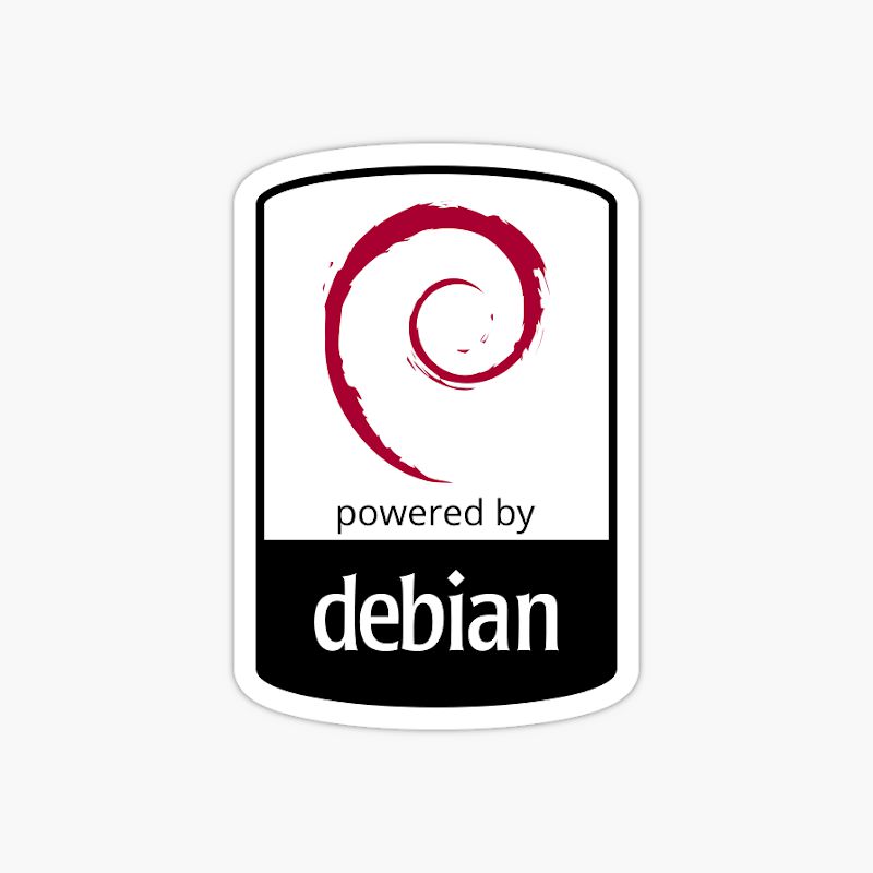 Powered By Debian sticker