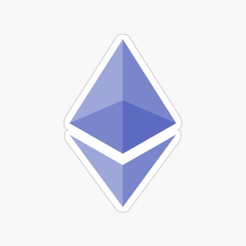 Ethereum cryptocurrency icon sticker