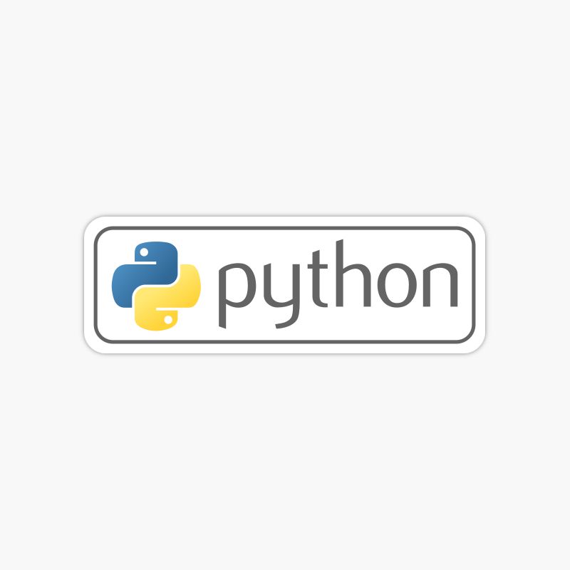 Python programming language logo sticker