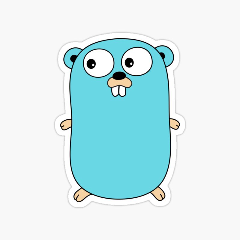Golang Gopher mascot sticker