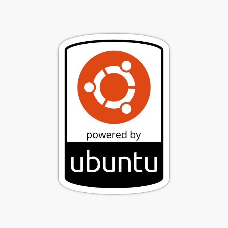 Powered by Ubuntu sticker