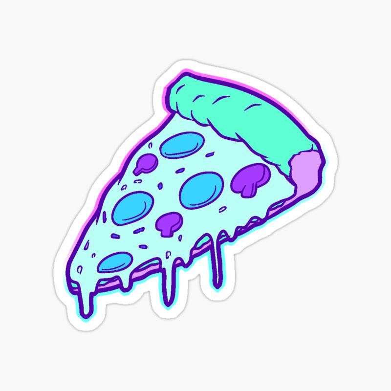 Neon Pizza sticker