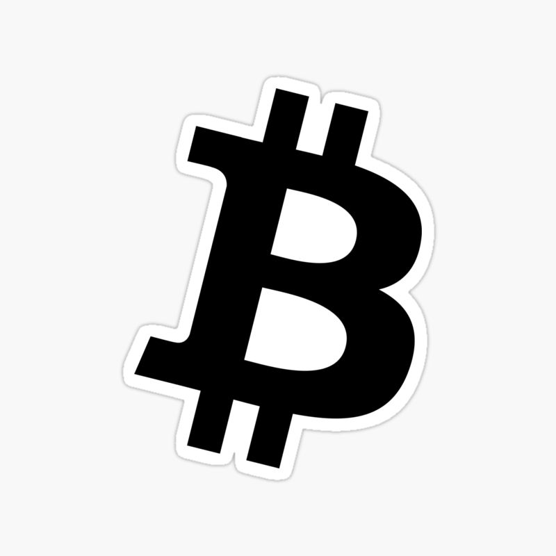 Bitcoin icon black sticker