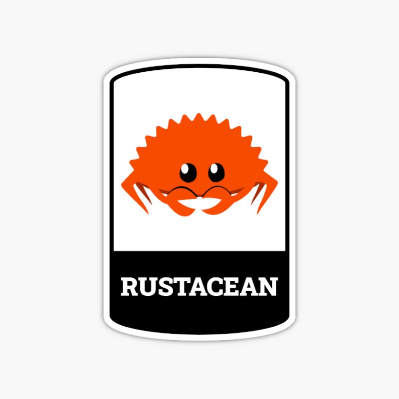 Ferris The Crab Rust lang mascot sticker