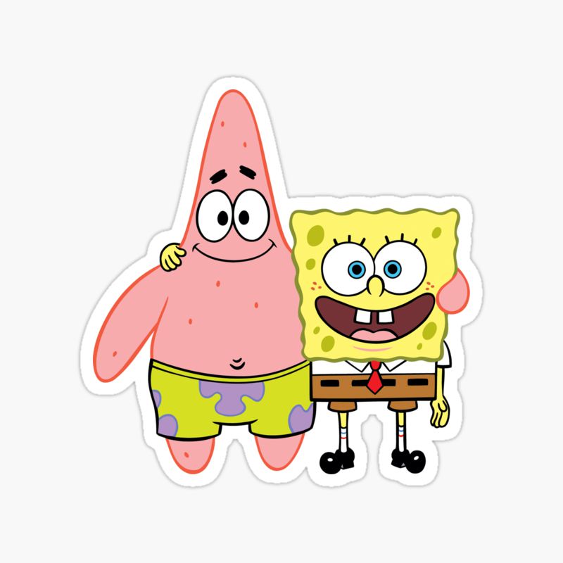Spongebob and Patrick sticker