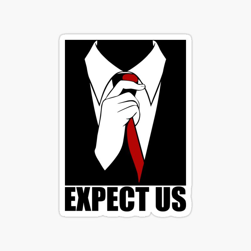 Anonymous Hackers Expect Us sticker
