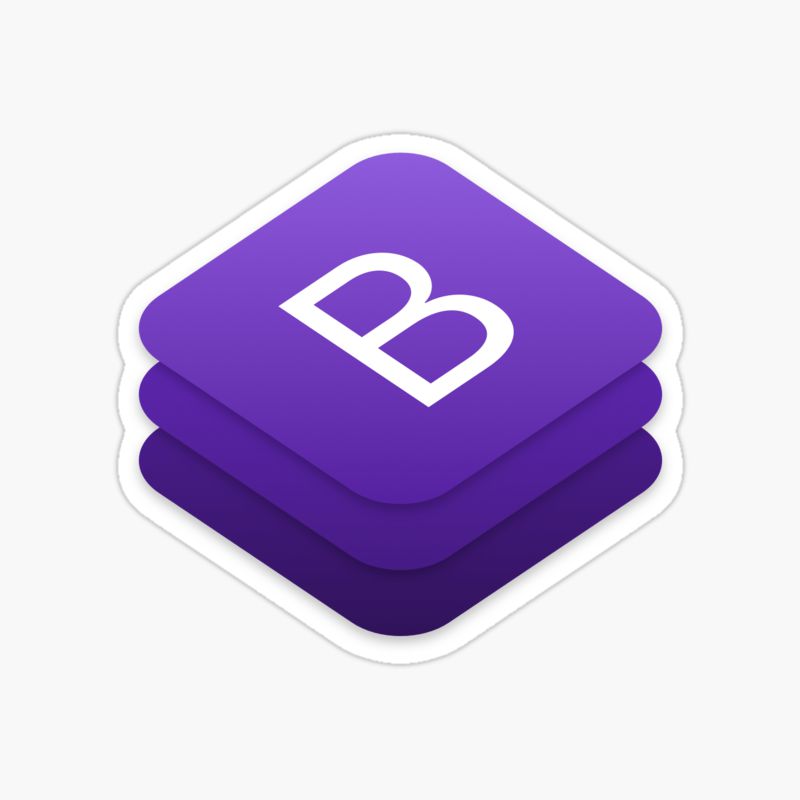 Bootstrap stacked icon sticker