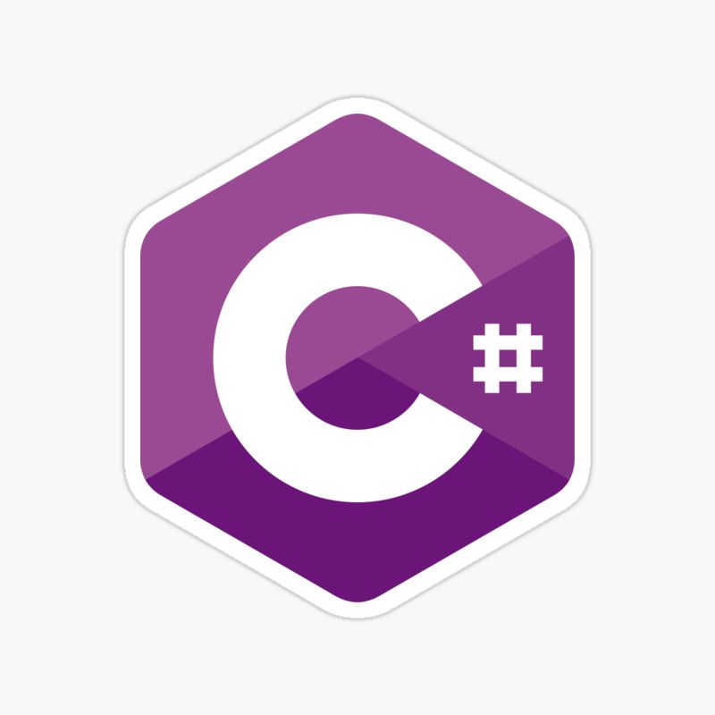 C# programming language sticker