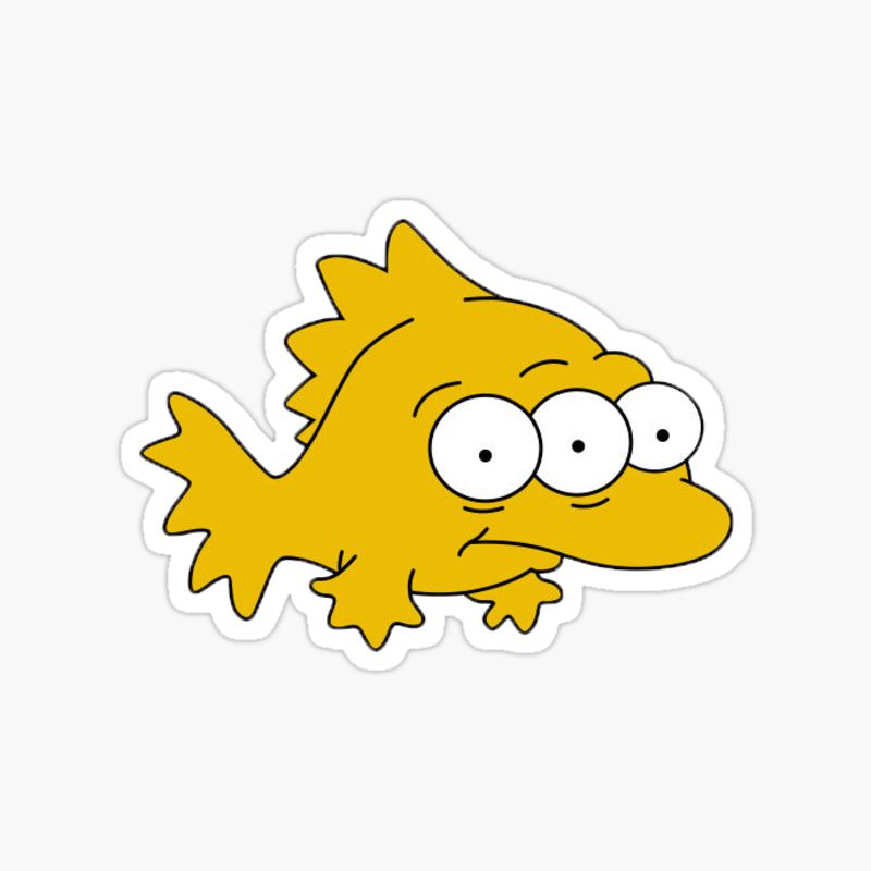 Three eyed fish The Simpsons sticker