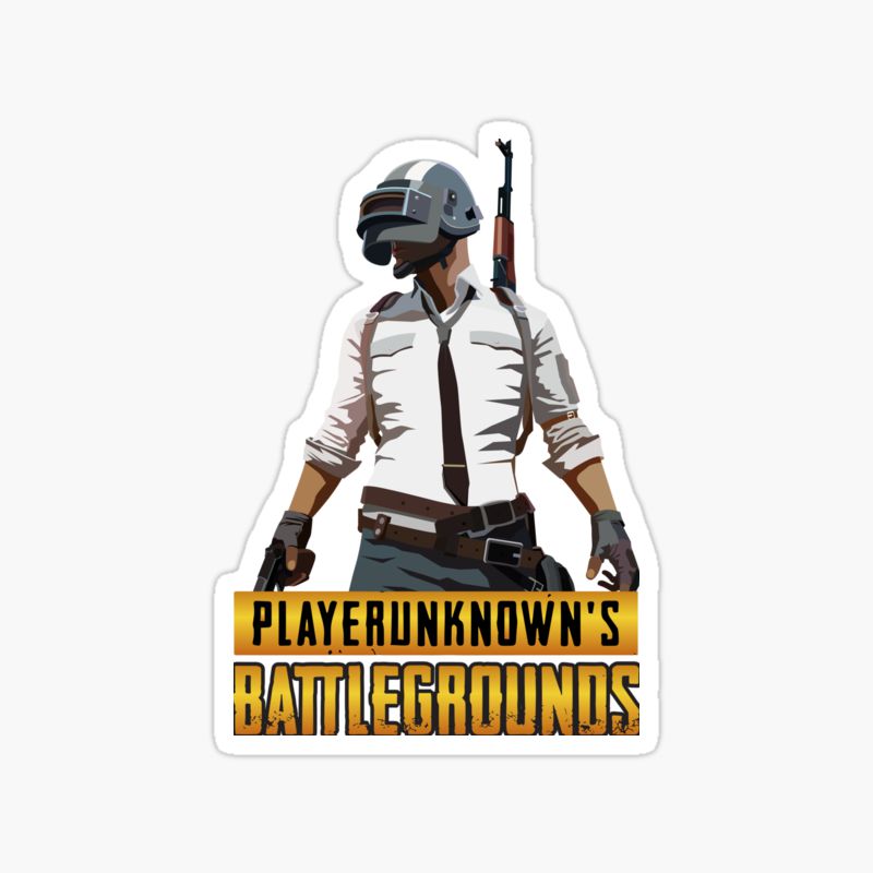 PUBG logo sticker