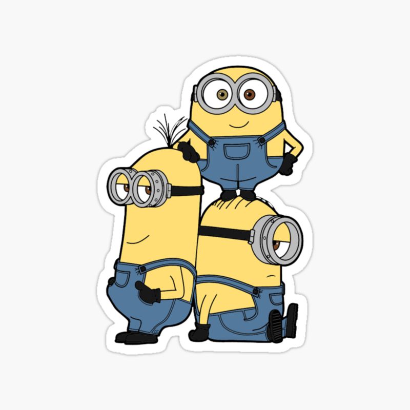 Minions Bob, Kevin and Stuart sticker